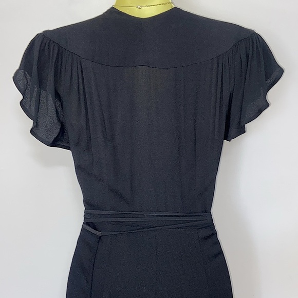 REFORMATION BLACK MAXI WRAP DRESS RAYON/VISCOSE EXCELLENT  2 - Picture 8 of 9